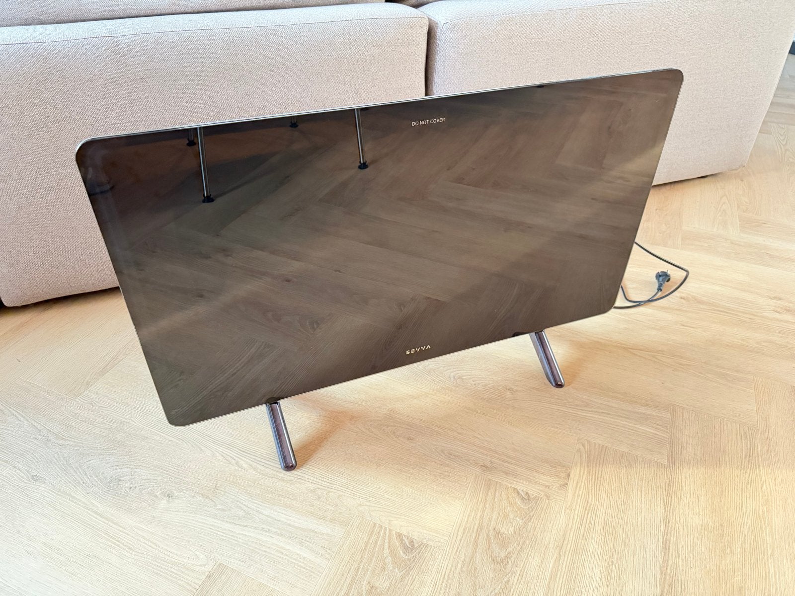 SEVVA Smart Infrarood Heater 480W - Zwart 2x, Ophalen, Zo goed als nieuw, Vrijstaande haard, Overige soorten