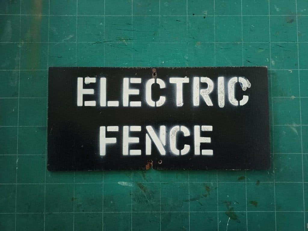 waarschuwingsbord ELECTRIC FENCE verkeersbord, Ophalen of Verzenden, Gebruikt, Reclamebord
