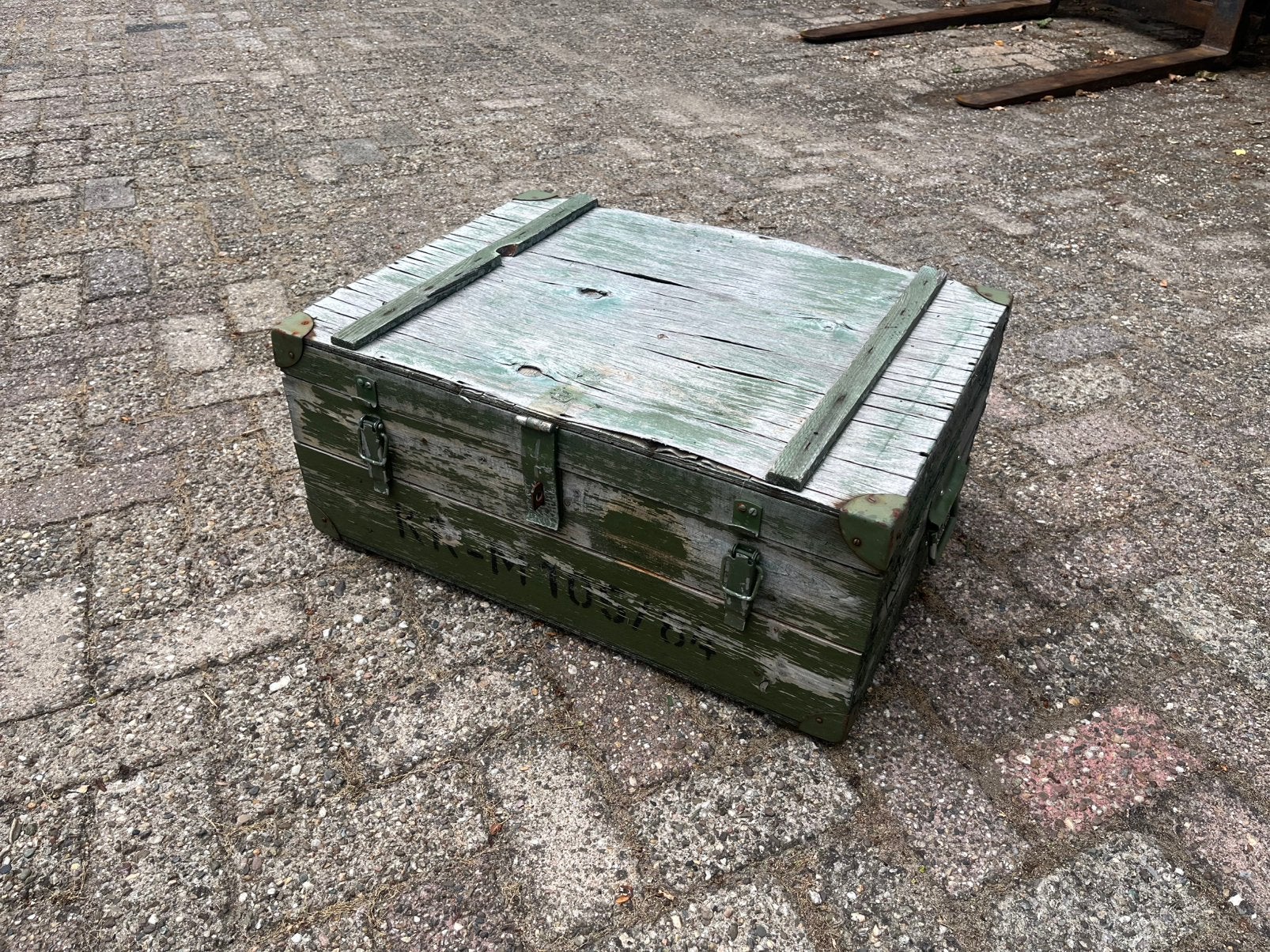 Legerkist / houten kist, Ophalen, Minder dan 50 cm, Gebruikt, 50 tot 100 cm