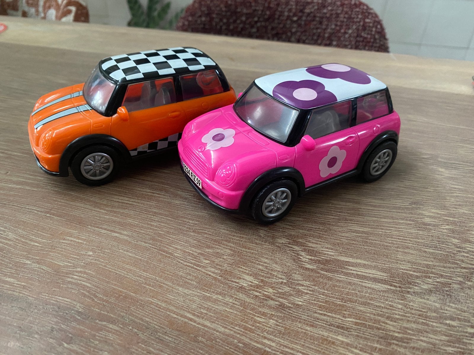 2x HEMA MINI Cooper Fizzy Good 2007 oranje & roze – verzamel, Ophalen of Verzenden, Gebruikt, Auto