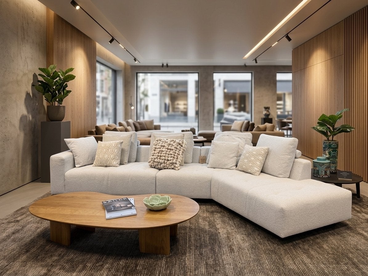 Hoekbank Passé Partout showmodel incl. kussens, Huis en Inrichting, Ophalen of Verzenden, Zo goed als nieuw, Stof