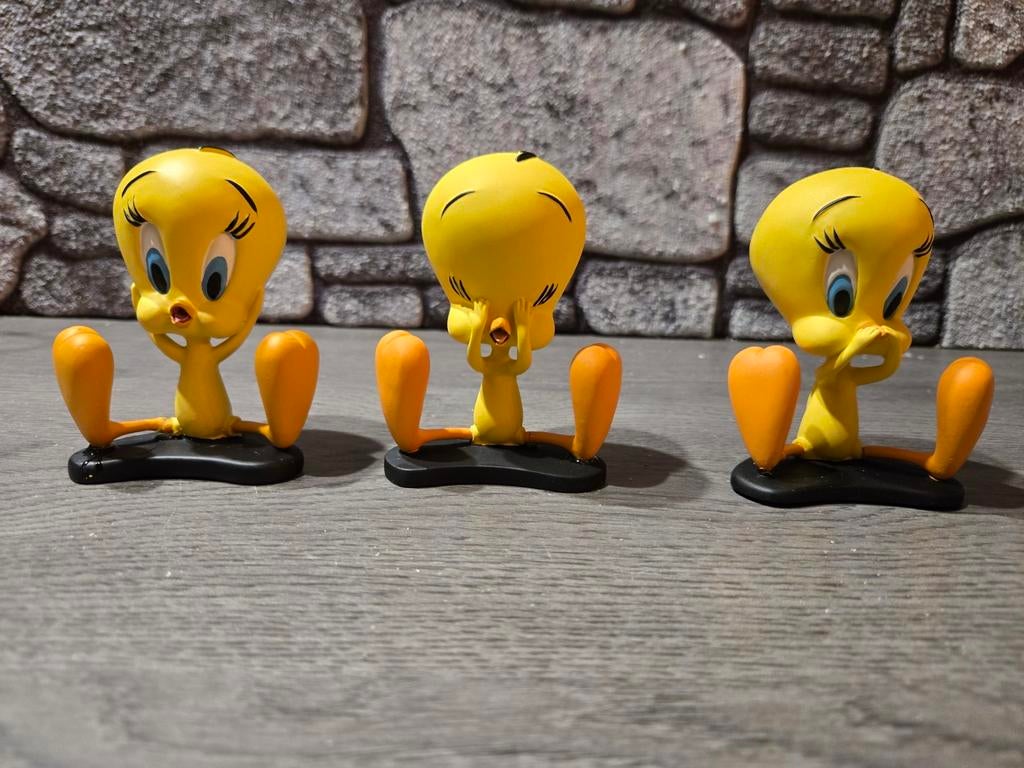 Tweety beelden horen zien zwijgen David Kracov Warner Bros, Ophalen of Verzenden, Mickey Mouse, Nieuw, Beeldje of Figuurtje