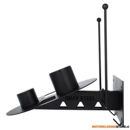 Gray Steel X7 Helm En Kleding Wall Mount, Mat Zwart, Motoren, Ophalen of Verzenden, Nieuw met kaartje