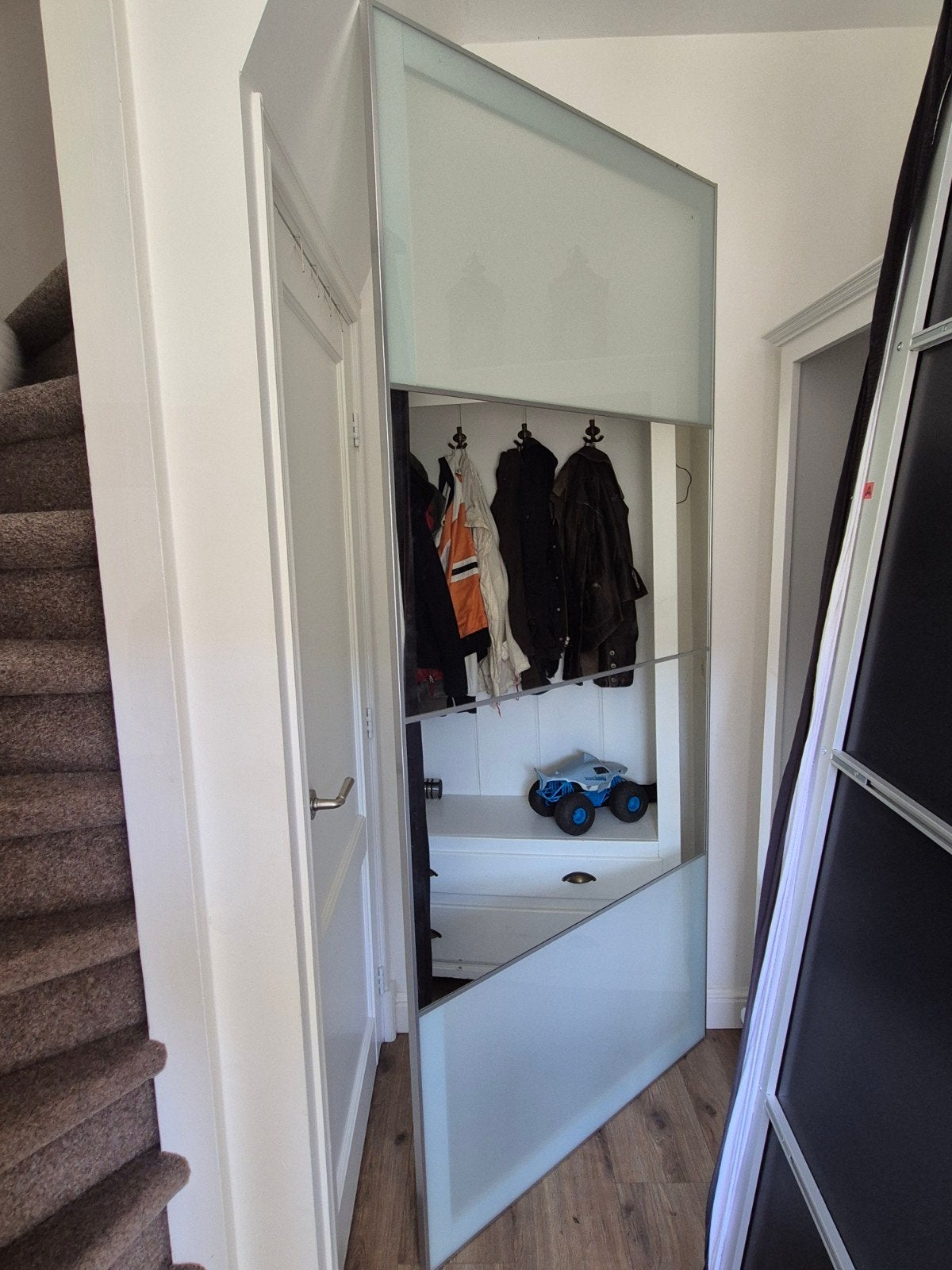 IKEA Pax Schuifdeuren - Spiegel en Wit (236x200 cm), Ophalen, Gebruikt, 200 cm of meer, 150 tot 200 cm