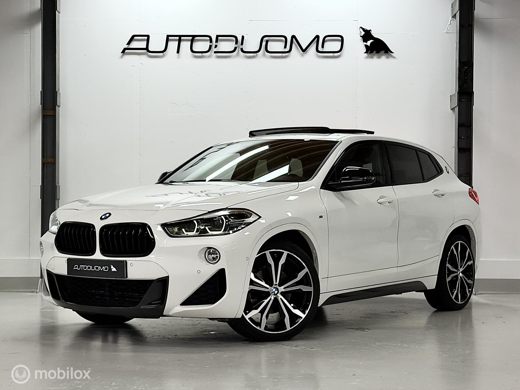 BMW X2 sDrive18i High Executive M Sport | Pano | Leer | 20", Gebruikt, Wit, Leder, 3 cilinders