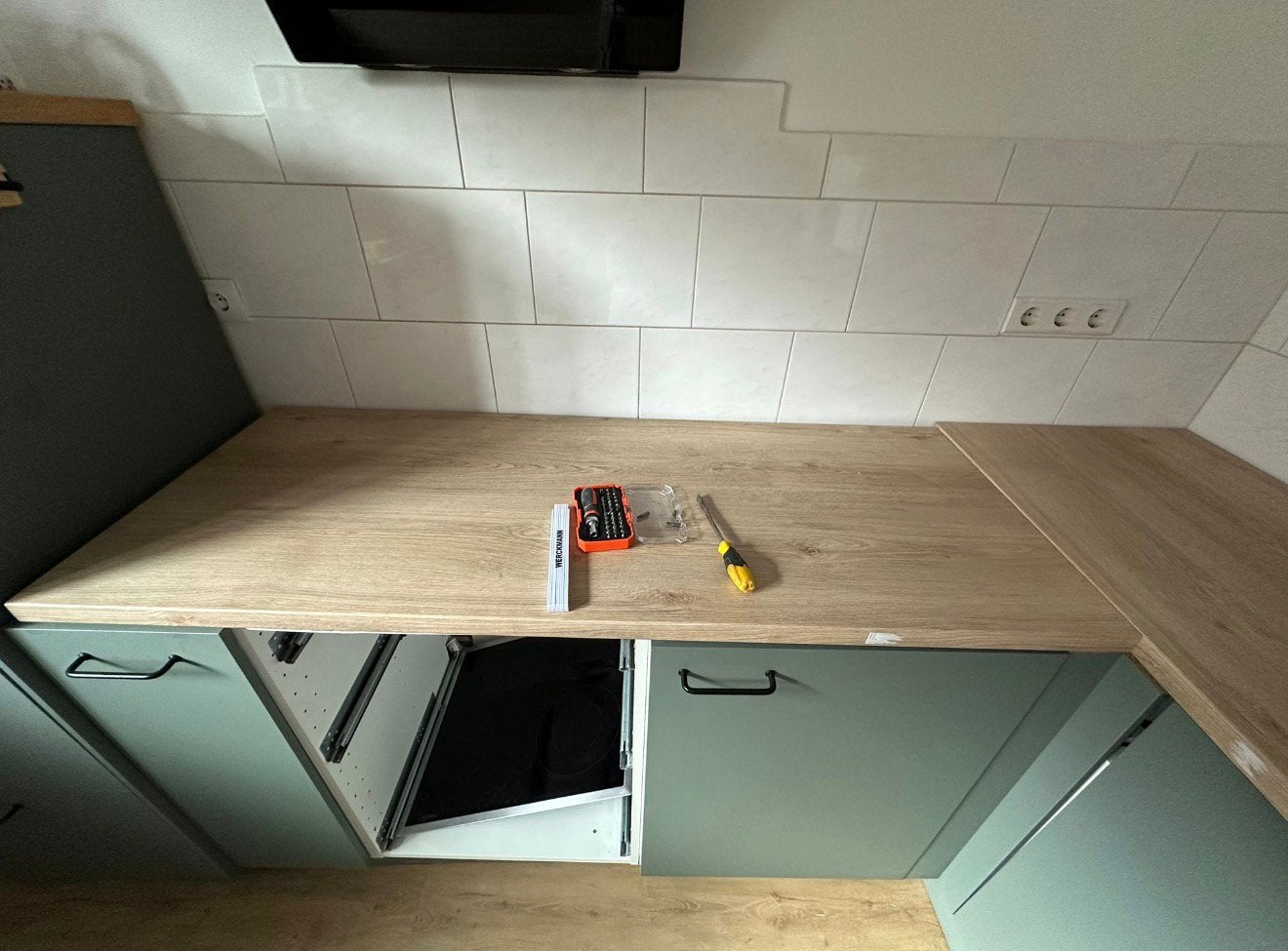 Nieuw ongebruikt keukenblad, Ophalen of Verzenden, Zo goed als nieuw, Enkelwandige keuken