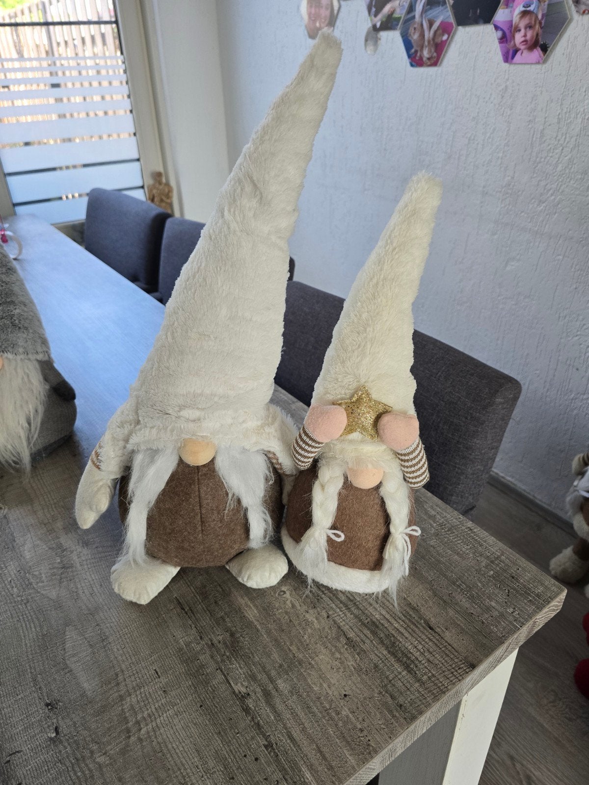 Kerst 2 gnomes vrouwelijk, Ophalen of Verzenden, Gebruikt