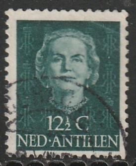 Antillen 1950 221 Juliana 12,5c, Gest, Postzegels en Munten, Postzegels | Nederlandse Antillen en Aruba, Ophalen of Verzenden