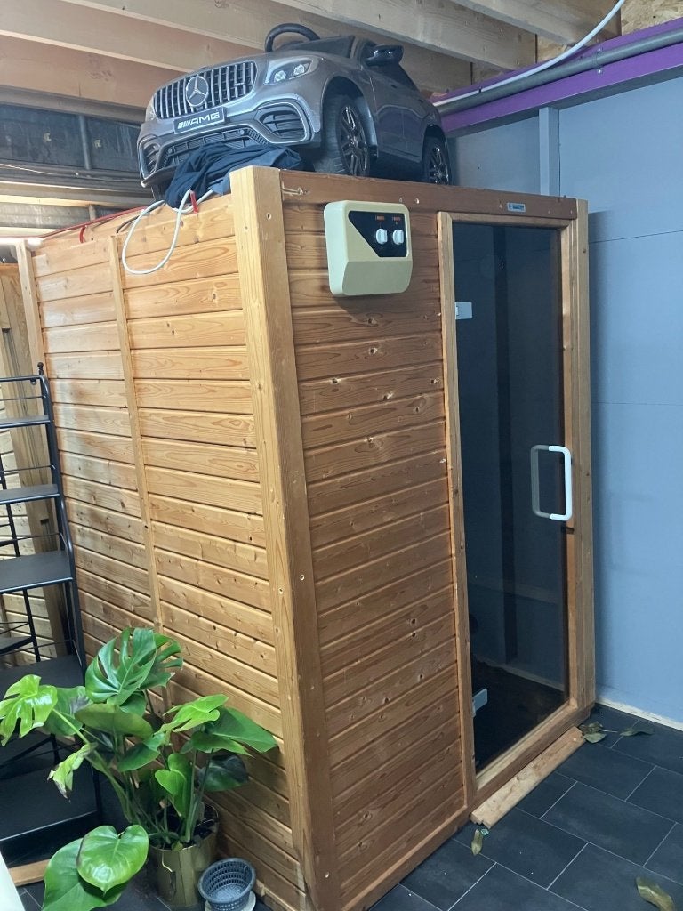 Sauna compact infrarood, Sport en Fitness, Sauna, Ophalen, Gebruikt, Infrarood, Complete sauna