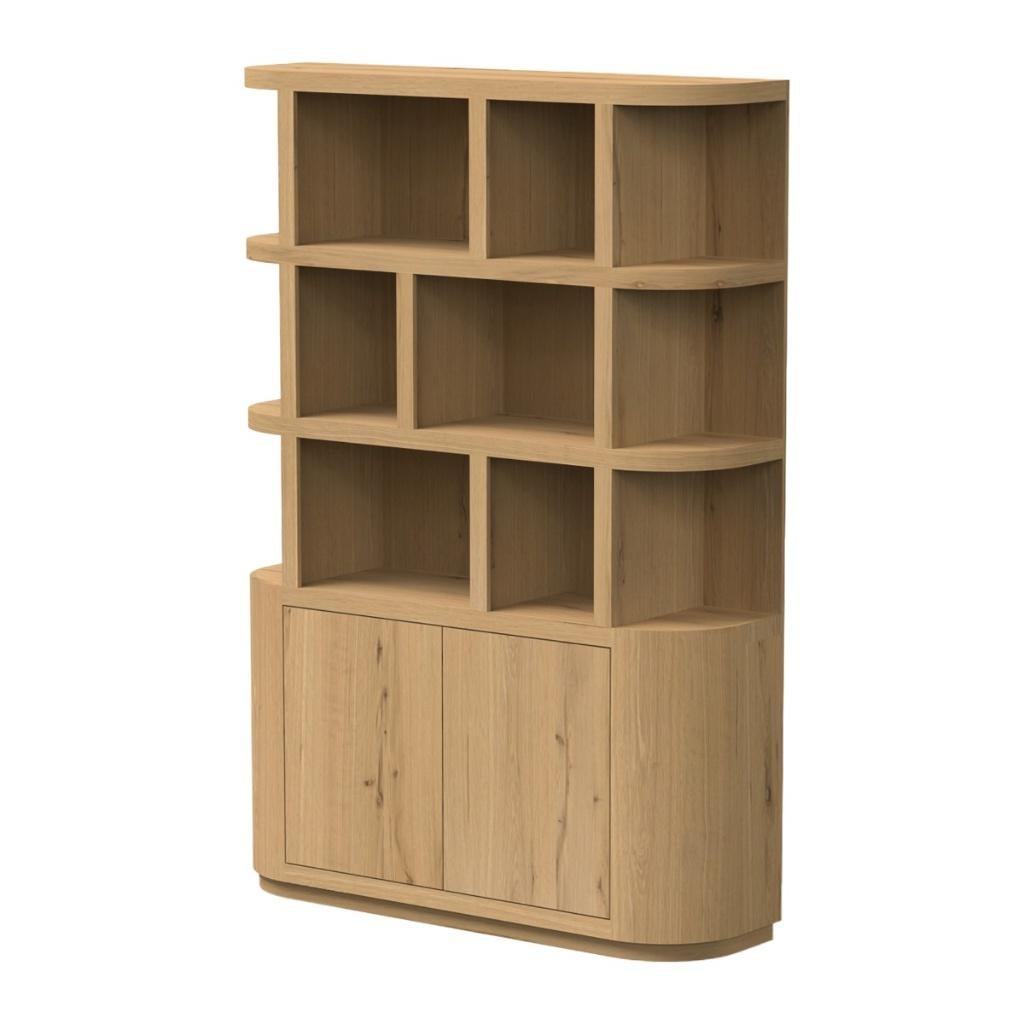 livingfurn boekenkast Novero 145cm demo van €1749 voor € 950, Huis en Inrichting, Kasten | Buffetkasten, Ophalen, Met deur(en)