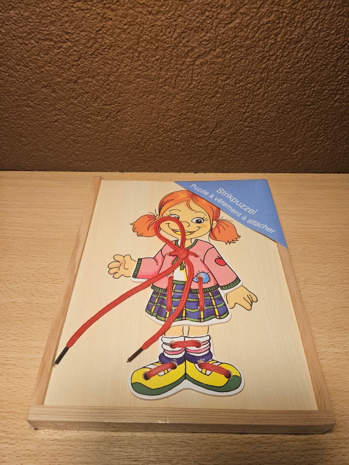 Nieuw Houten Strik Puzzel - Veters Strikken Leren, Ophalen of Verzenden, Nieuw