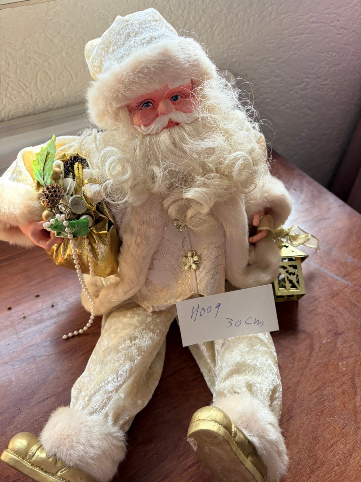 Zittende kerstman, Ophalen of Verzenden, Zo goed als nieuw