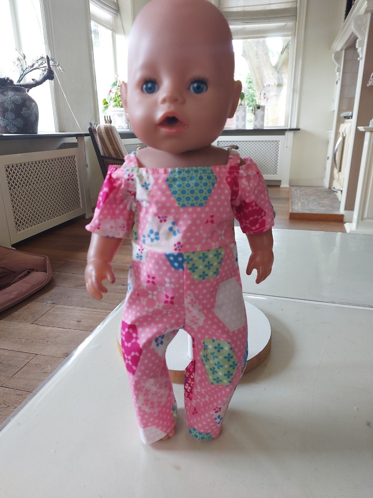 mooie jumpsuit baby born pop 43cm, Kinderen en Baby's, Speelgoed | Poppen, Ophalen of Verzenden, Nieuw, Babypop