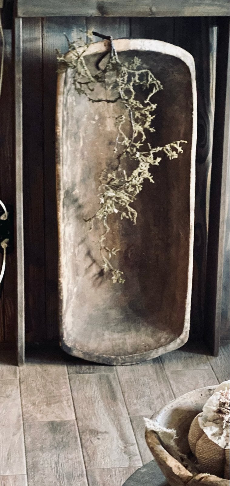 Antieke houten trog - Decoratieve schaal, Ophalen