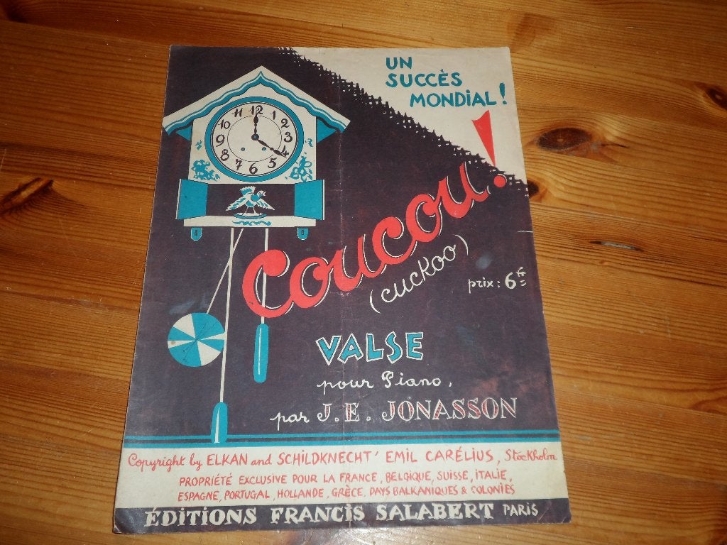Coucou - kukuckswalzer - j. E. Jonasson, Zang, Gebruikt, Ophalen of Verzenden, Artiest of Componist