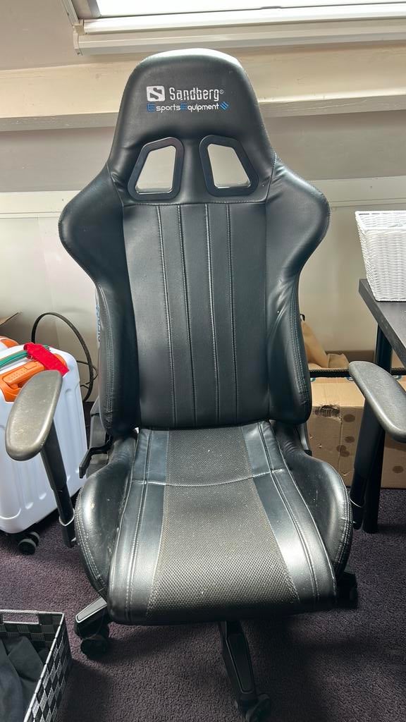 Bureaustoel, Huis en Inrichting, Bureaustoelen, Ophalen, Gebruikt, Zwart, Gaming bureaustoel