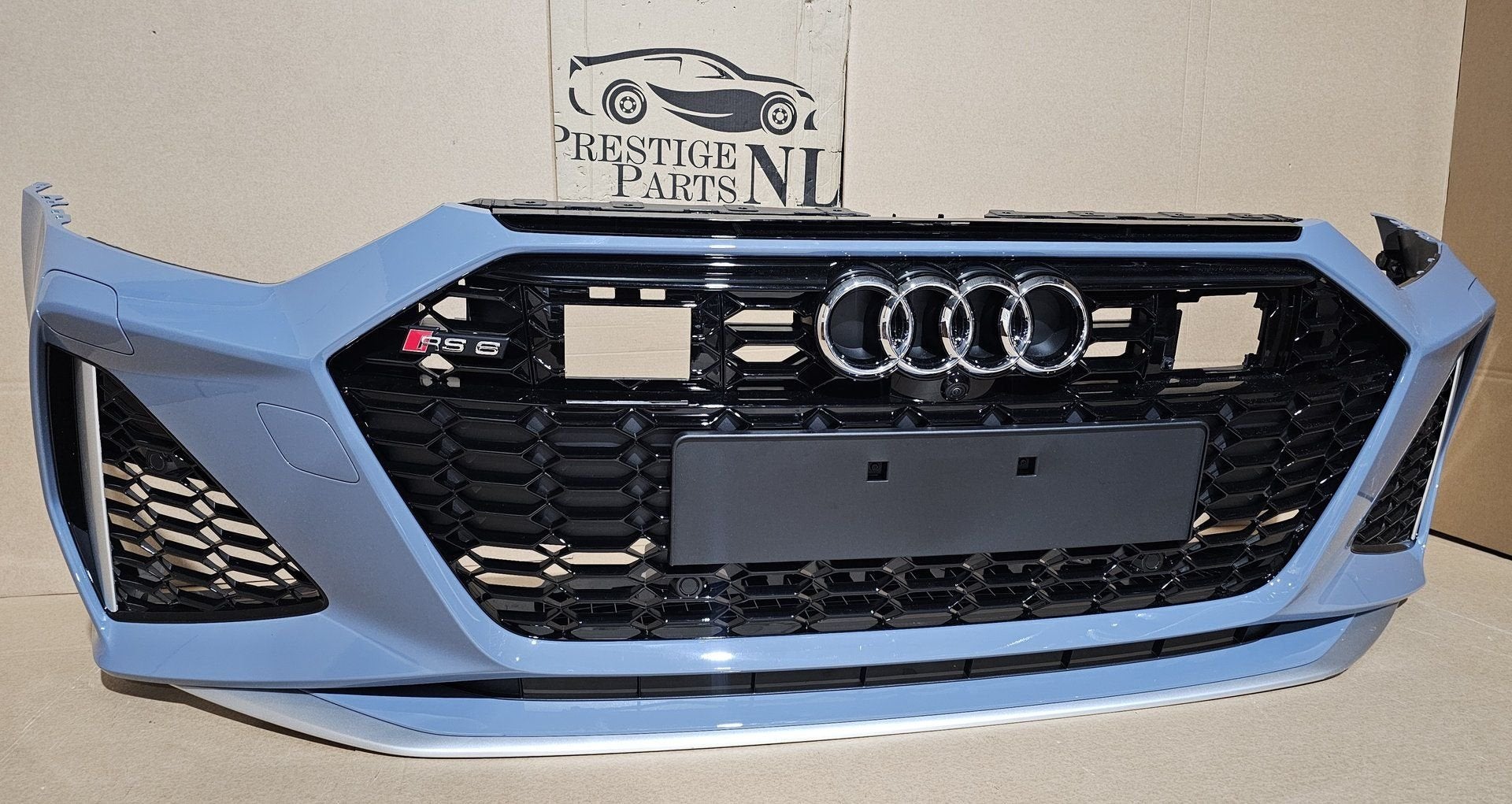 Voorbumper Audi A6 C8 4K RS6 ORIGINEEL PDC KLS CAMERA Bumper, Gebruikt, -, Voor, Ophalen of Verzenden