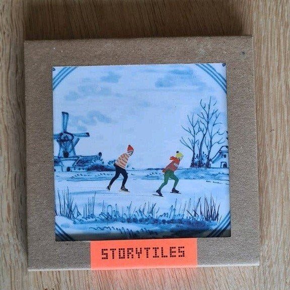 StoryTiles tegel - Hollandse winter - 13 x 13 cm (Maat M), Ophalen
