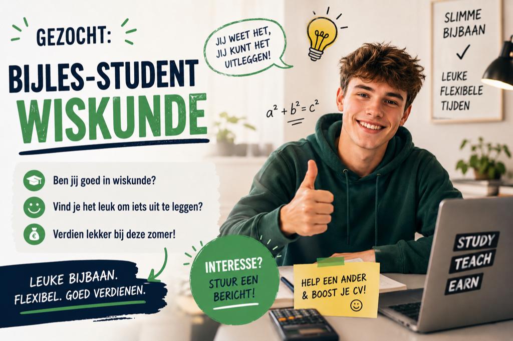 Gezocht: enthousiaste student voor bijles wiskunde Hierden, Vacatures, Profielen | Student zoekt bijbaan of stage, Variabele uren