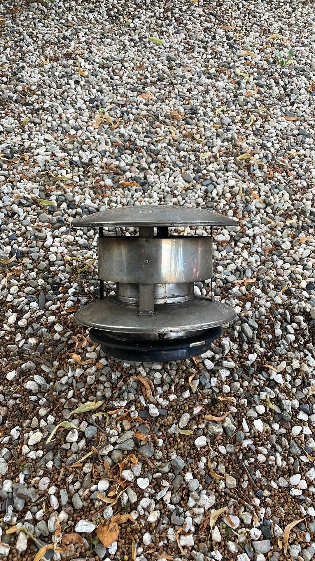 RVS Schoorseenkap houtkachel 15 mm, Afvoer, Ophalen of Verzenden, Zo goed als nieuw, Rvs