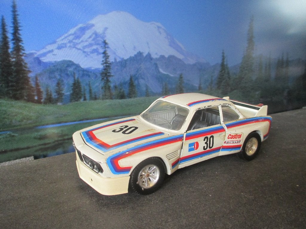 1/24 BMW 3.5 CSL - Bburago Racing #30 in nette staat, Ophalen of Verzenden, Gebruikt, Bburago