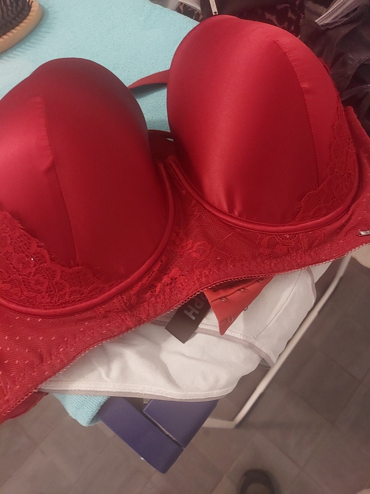 Rode Natalia Padded BH - Maat 95D, Natalia, Ophalen of Verzenden, Rood, BH