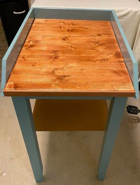 Oppottafel / Werkbank van hout, Ophalen, Nieuw, Rechthoekig, Hout