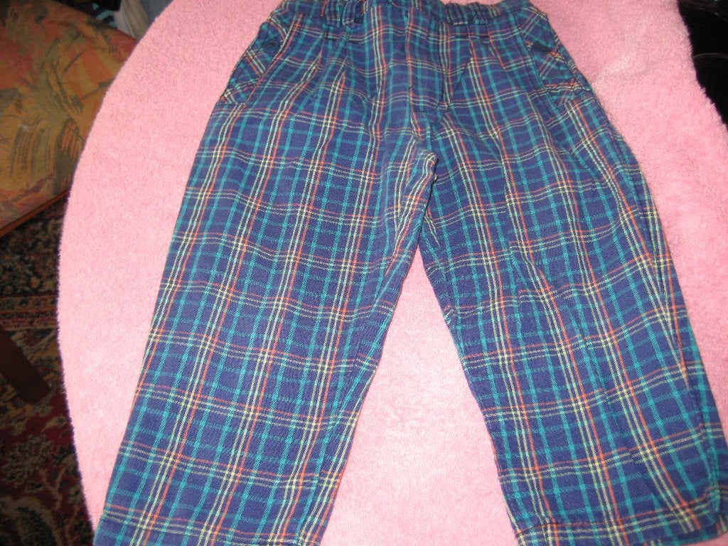 Blauw geruit jongenbroekje, 86 (100), Ophalen of Verzenden, Zo goed als nieuw, Jongetje, Broekje
