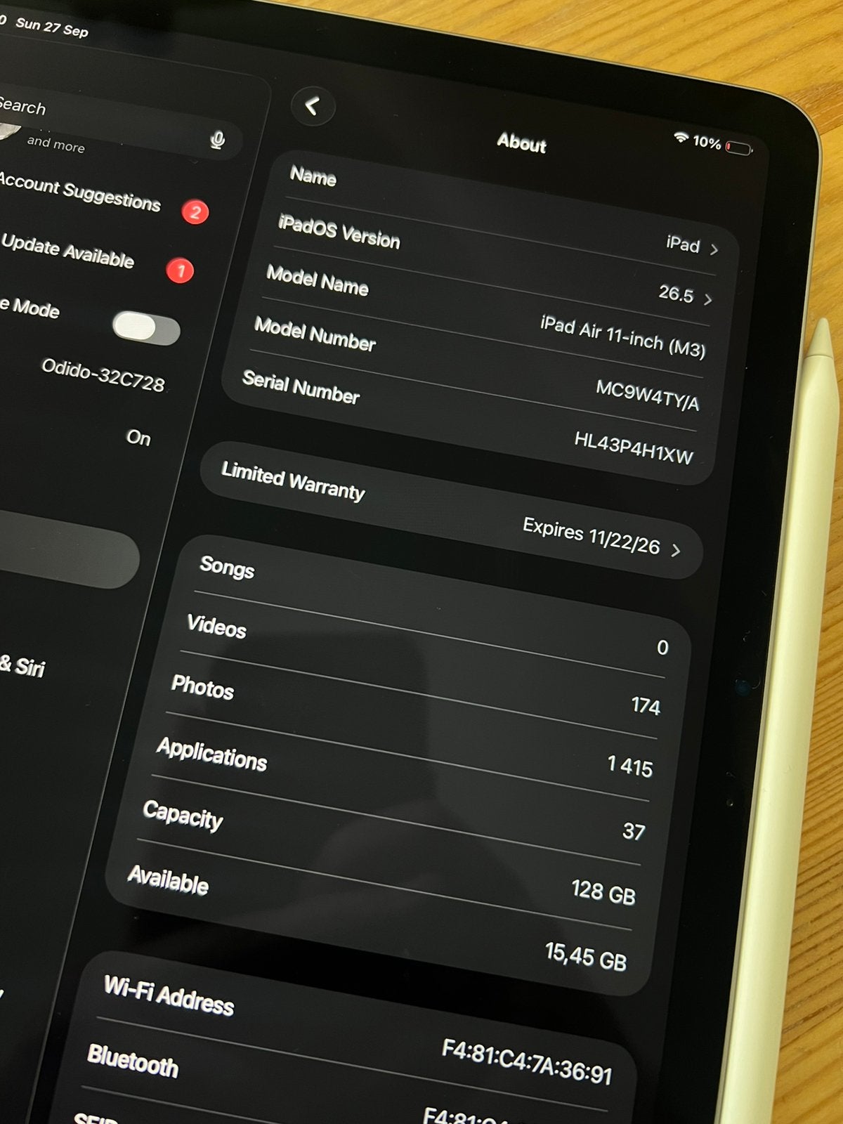Foto 3 van iPad Air 11-inch 2025 (M3) + Apple Pencil Pro