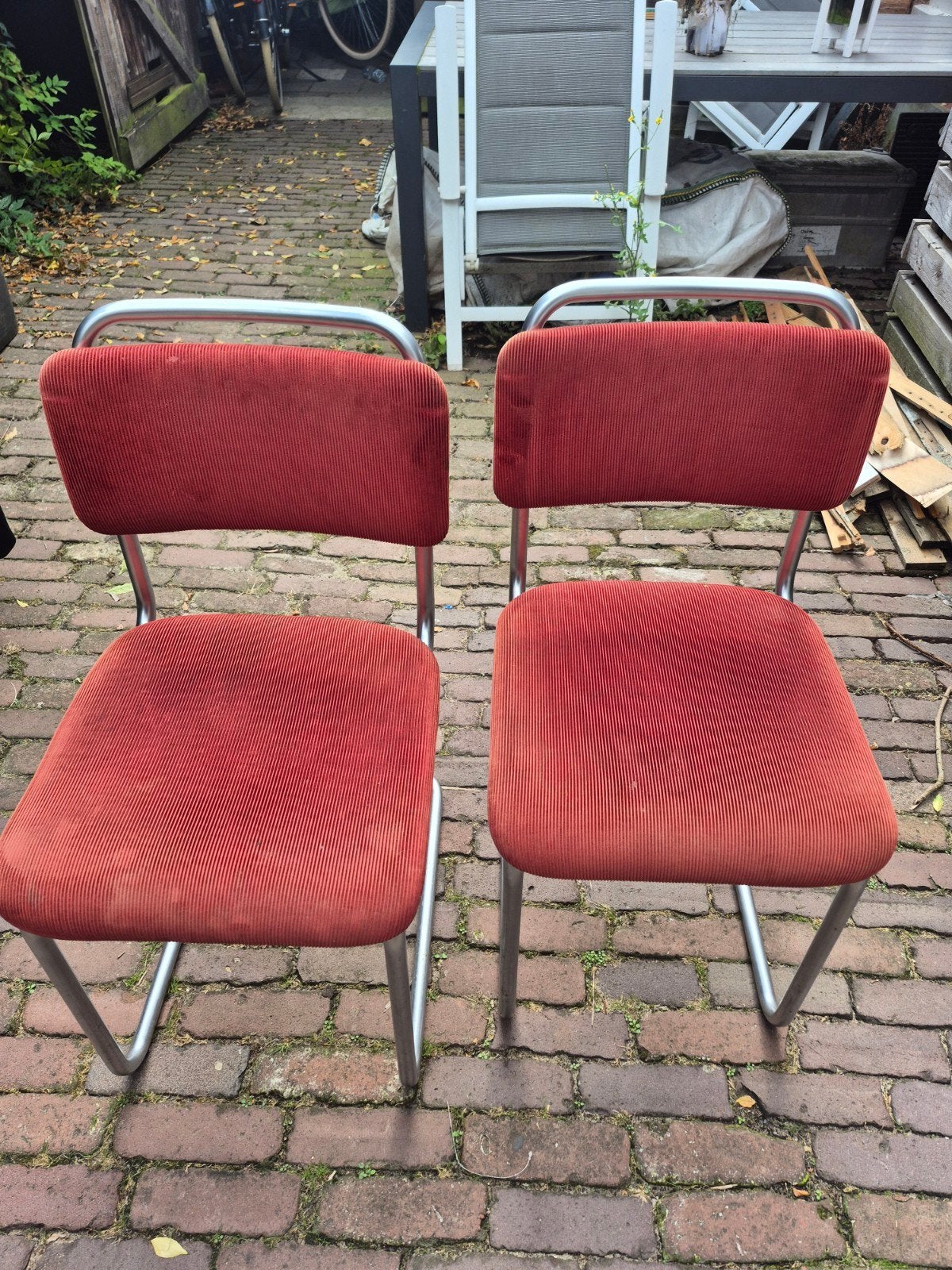Set van 2 Gispen stoelen - Origineel ontwerp W.H. Gispen, Ophalen, Gebruikt, Twee, Vintage, Design, Gispen