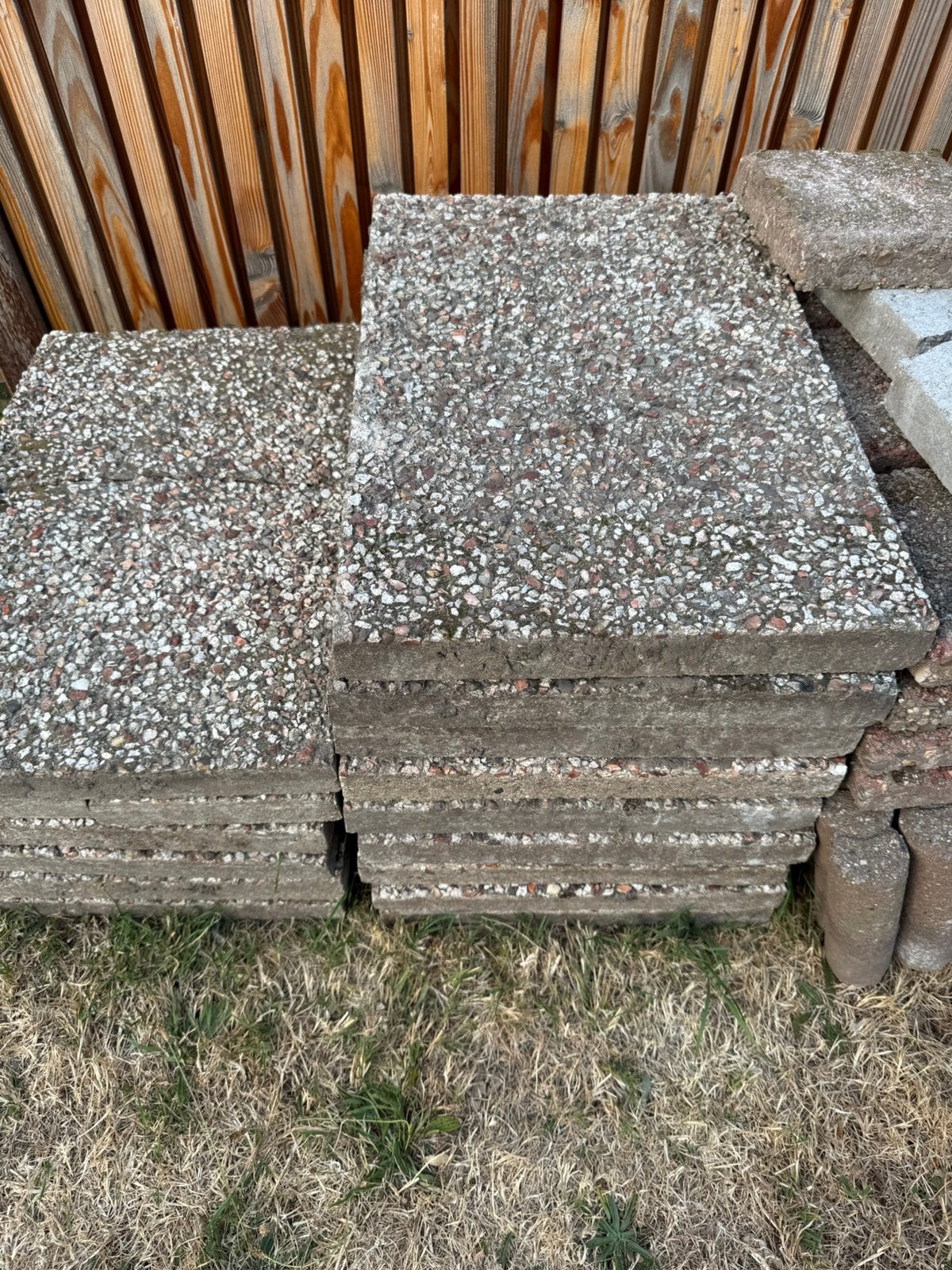 13 grindtegels 40x60cm, Ophalen, Zo goed als nieuw, Beton, Terrastegels