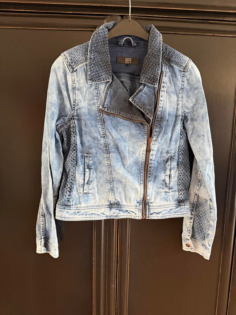 Dept spijkerjasje maat S nieuw staat, Kleding | Dames, Jassen | Zomer, Ophalen of Verzenden, Nieuw, Maat 36 (S), Blauw