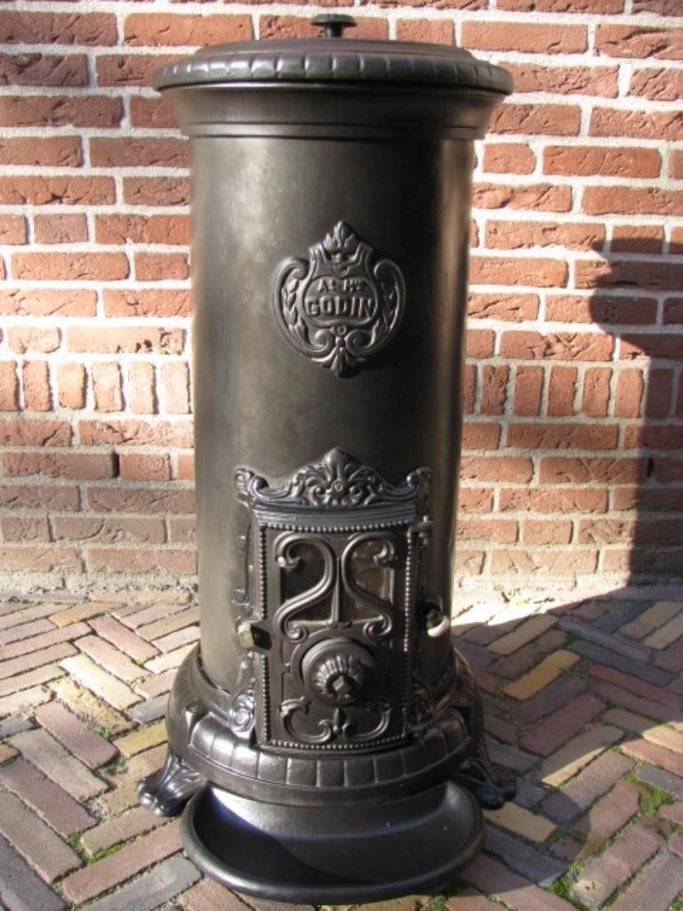 Retro look Godin houtenkachel of kolenkachel 10 KW Type 3721, Ophalen, Gebruikt