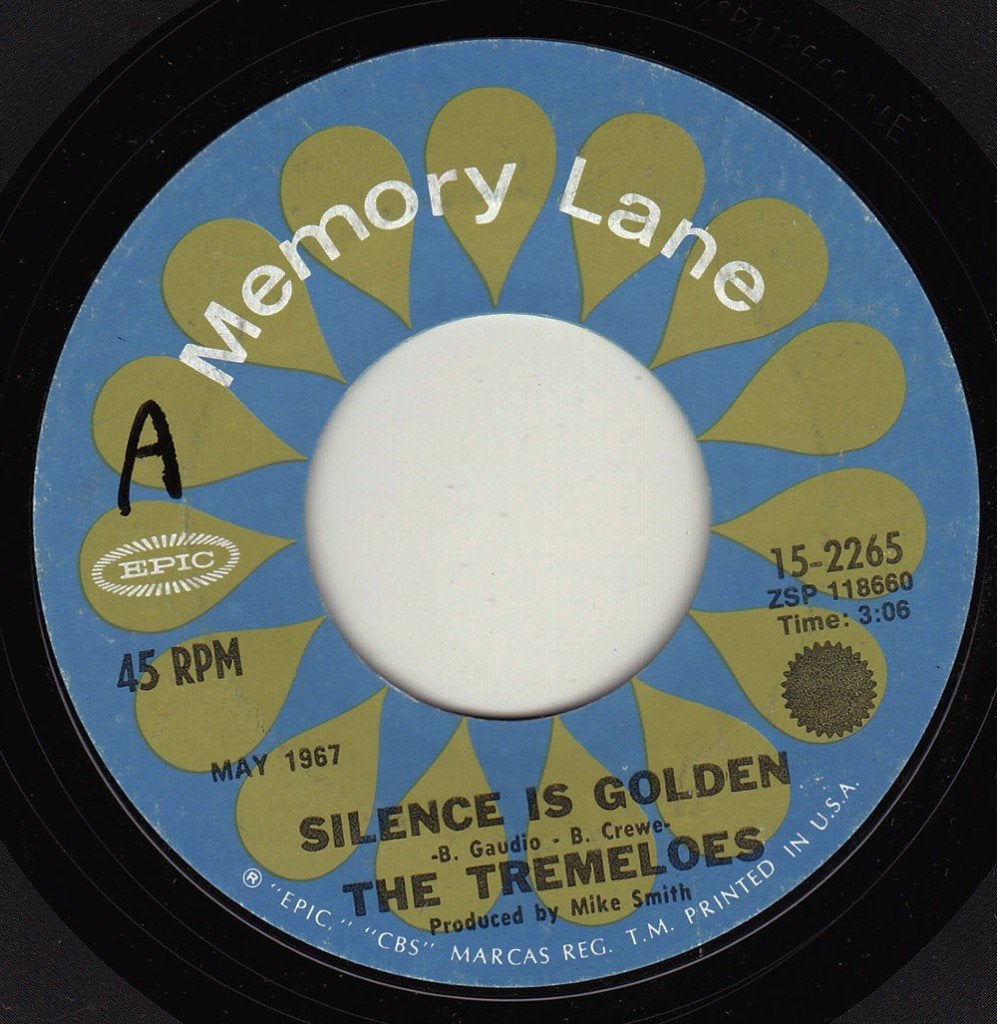 The Tremeloes - Silence Is Golden / Here Comes The Rain, Cd's en Dvd's, Ophalen of Verzenden, Zo goed als nieuw, 7 inch, Pop