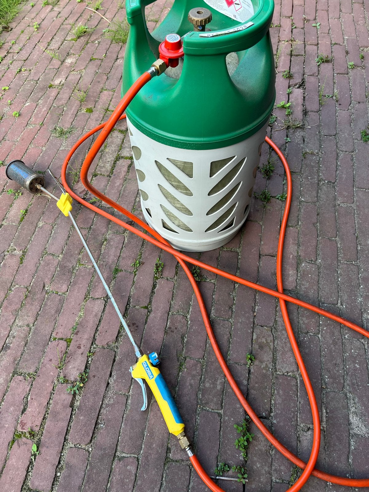 Gloria gasbrander + 10L Benegas butaangasfles (statiegeld!), Ophalen, Gebruikt
