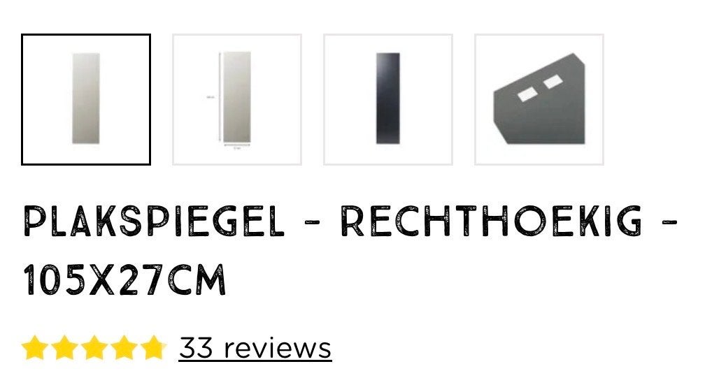 Gratis! Plakspiegel XENOS  105x27cm - Zonder boren!, Ophalen, Minder dan 50 cm, 100 tot 150 cm, Nieuw