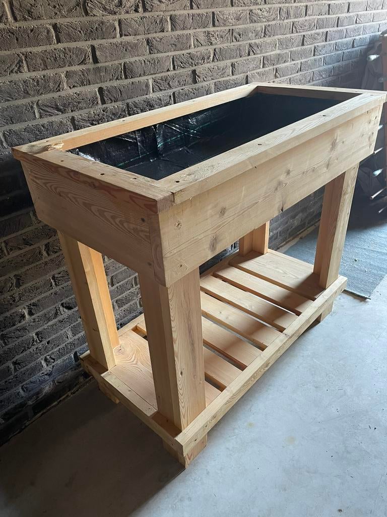 Nieuw. Zeer degelijke  handgemaakte grote moestuinbak, Ophalen, Nieuw, Rond, Hout