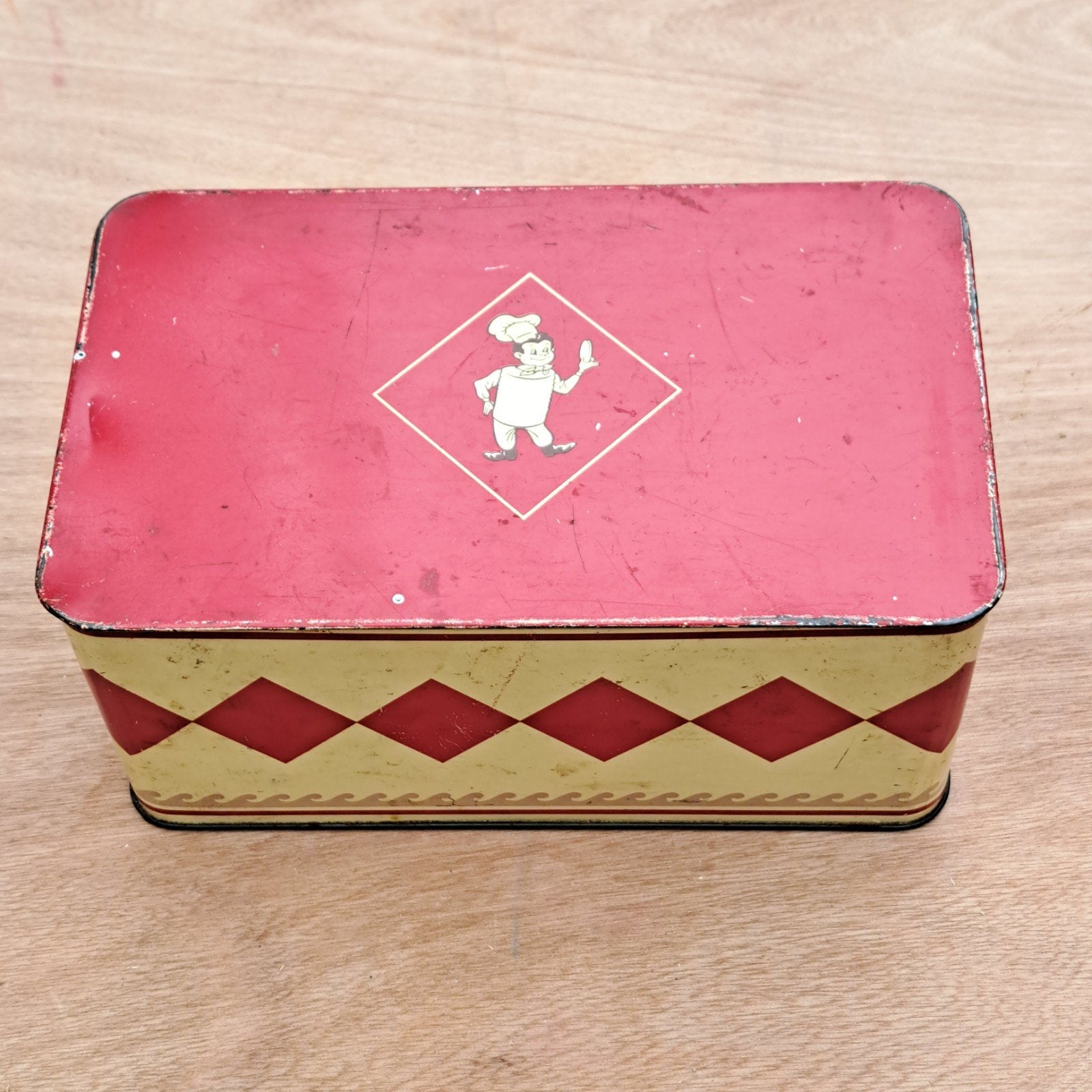 Vintage koekblik met Bolletje-afbeelding, Ophalen of Verzenden, Gebruikt, Koek(jes), Bolletje