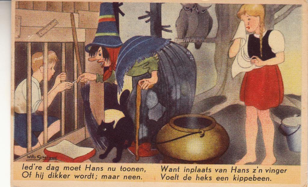Willy Schermelé - Hans en Grietje - Hans in het hok   =0013=, Ophalen of Verzenden, 1940 tot 1960, Ongelopen