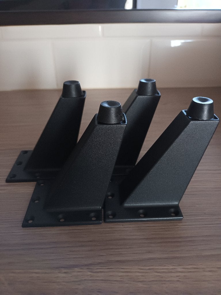 4 metalen geborstelde schuine steunpoten voor meubels, Ophalen of Verzenden, Nieuw, Overige materialen, Overige typen