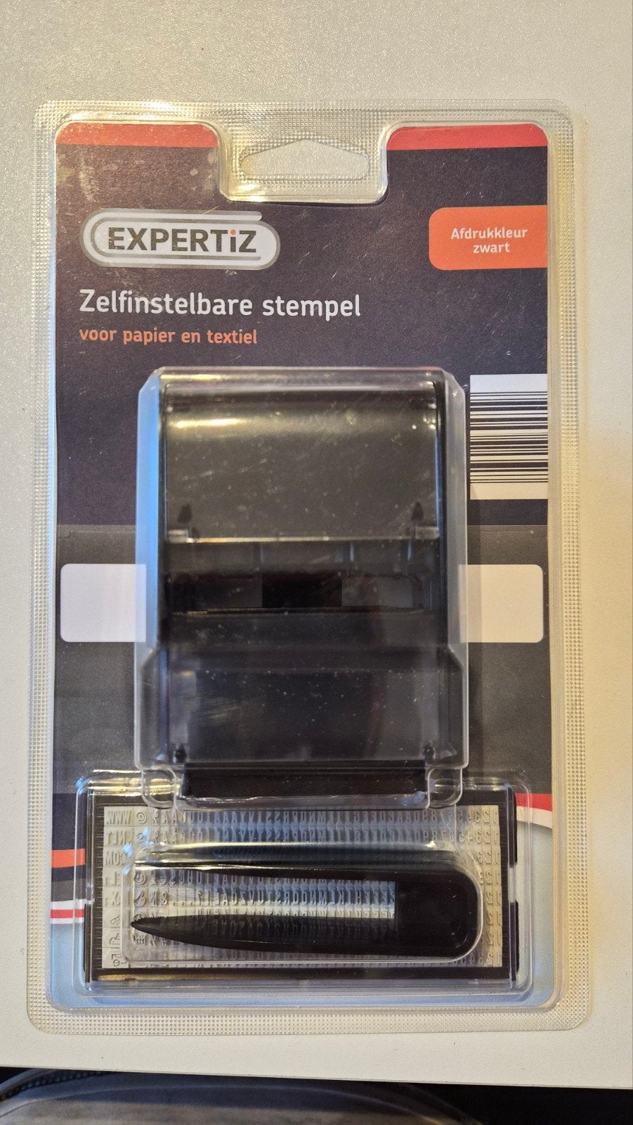 NIEUW Zelfinstelbare stempel voor papier en textiel, Ophalen, Nieuw, Inkt, Foam of Stempelhouder