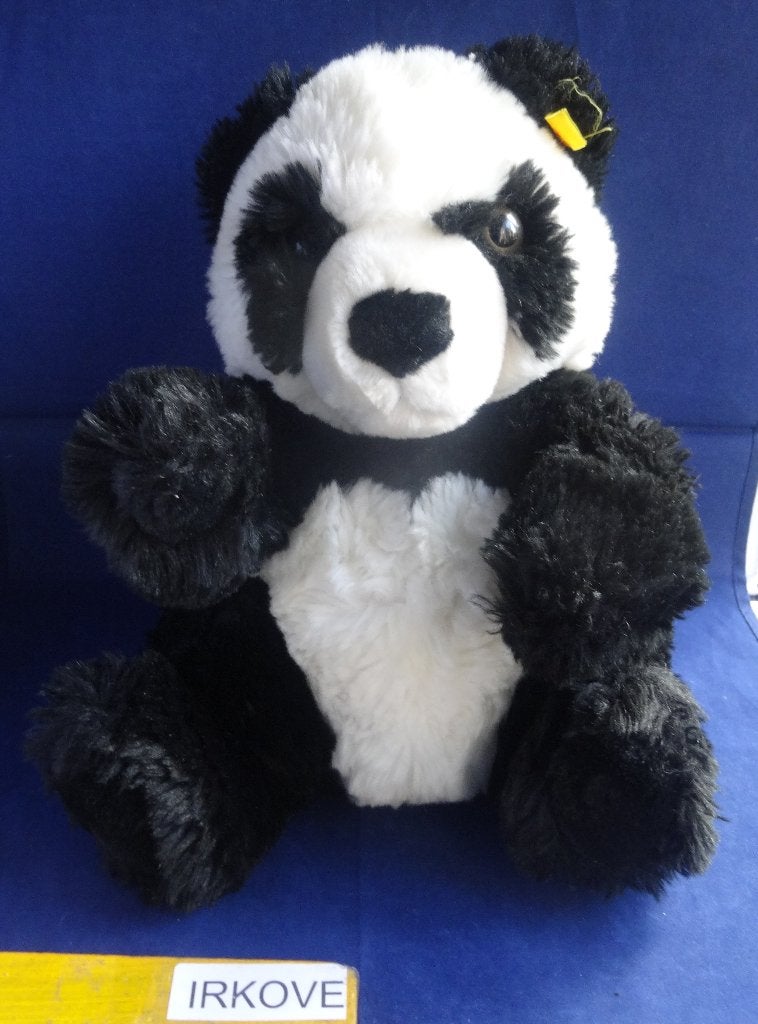 STEIFF PANDABEER * Met Label en Knop *, Verzamelen, Verzenden, Zo goed als nieuw, Stoffen beer, Steiff