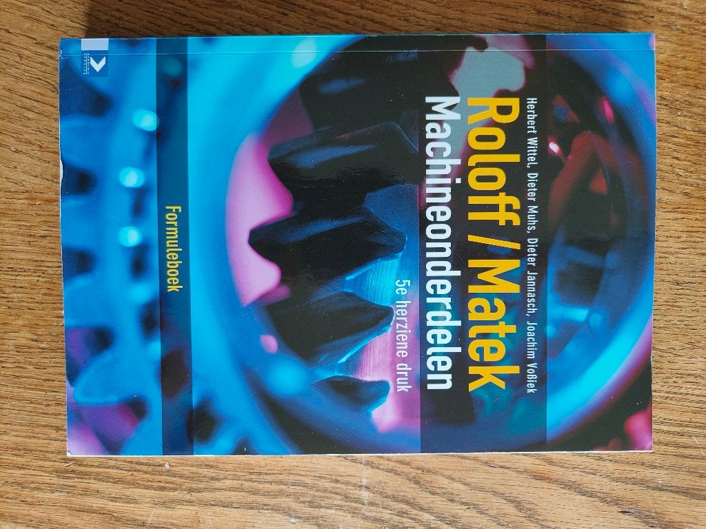 Roeloff / Marek Machineonderdelen 5e editie formuleboek, Diverse auteurs, Zo goed als nieuw, Beta, HBO