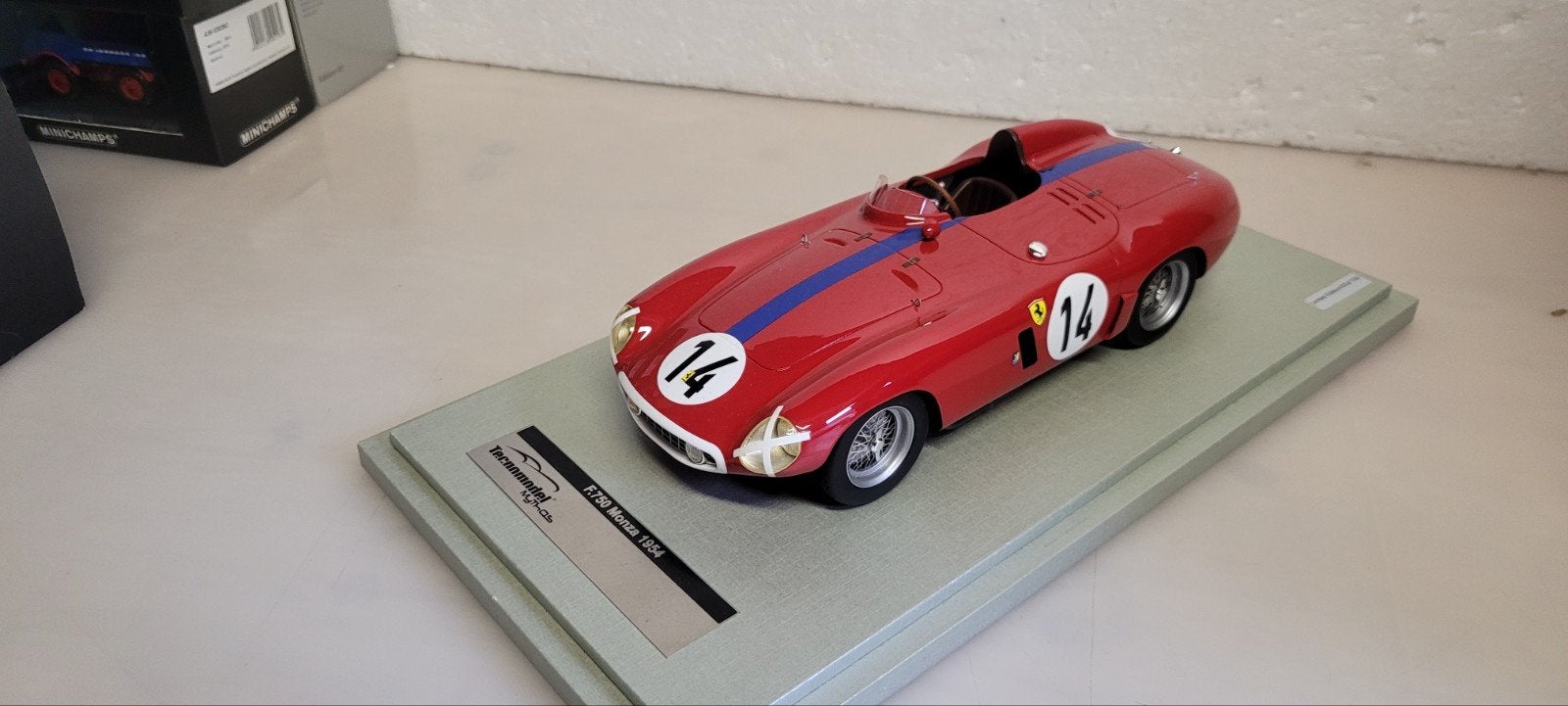 TecnoModel Ferrari 750 Monza 1955 24H LeMans, Hobby en Vrije tijd, Ophalen of Verzenden, Zo goed als nieuw, Auto, Overige merken