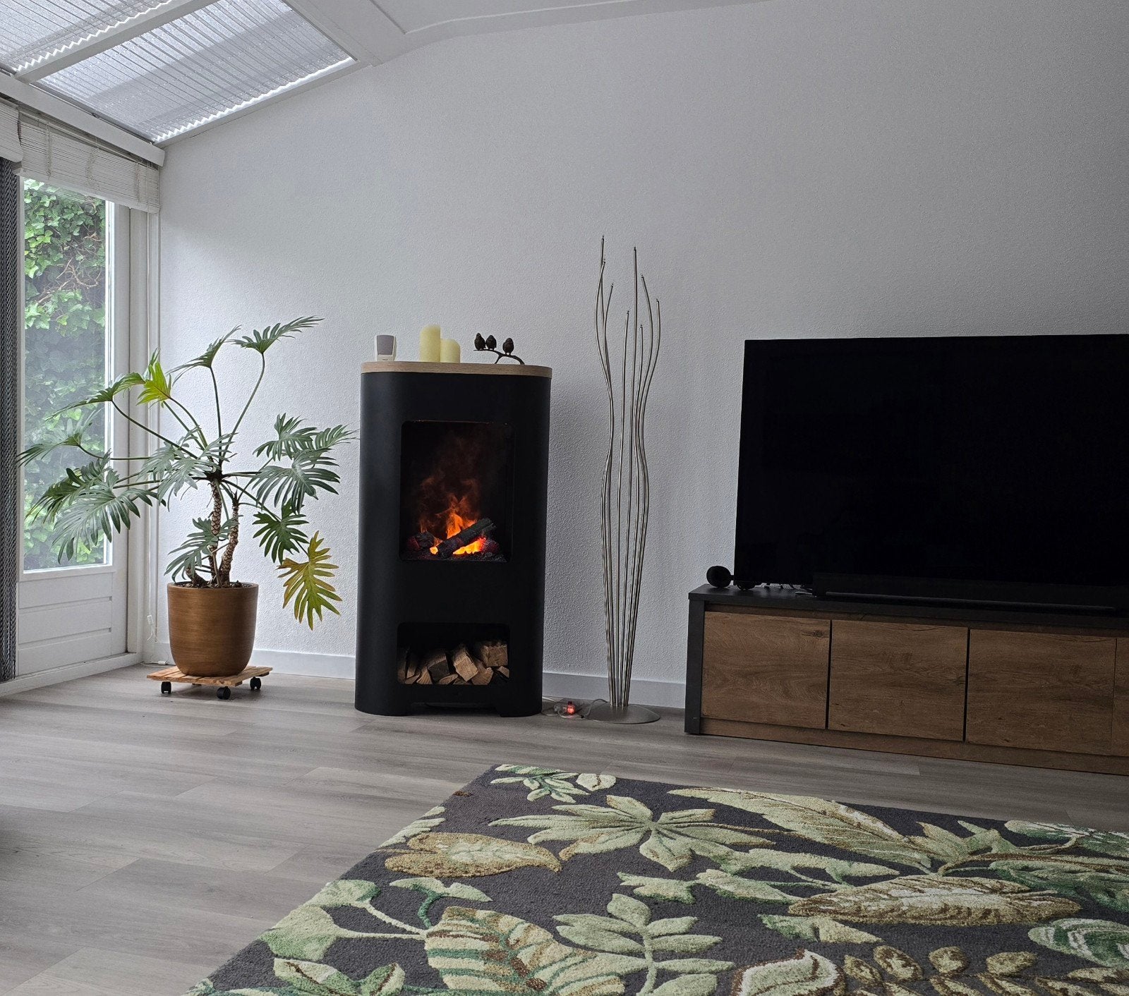 Dimplex Natur 120 sfeerhaard in uitstekende staat, Ophalen, Gebruikt, Vrijstaande haard, Elektrische haard