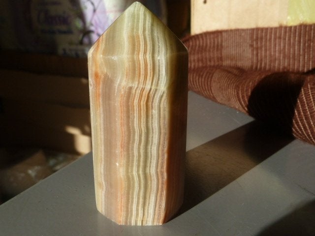 Obelisk Aragoniet (01), Sieraden, Tassen en Uiterlijk, Edelstenen, Ophalen of Verzenden, Nieuw