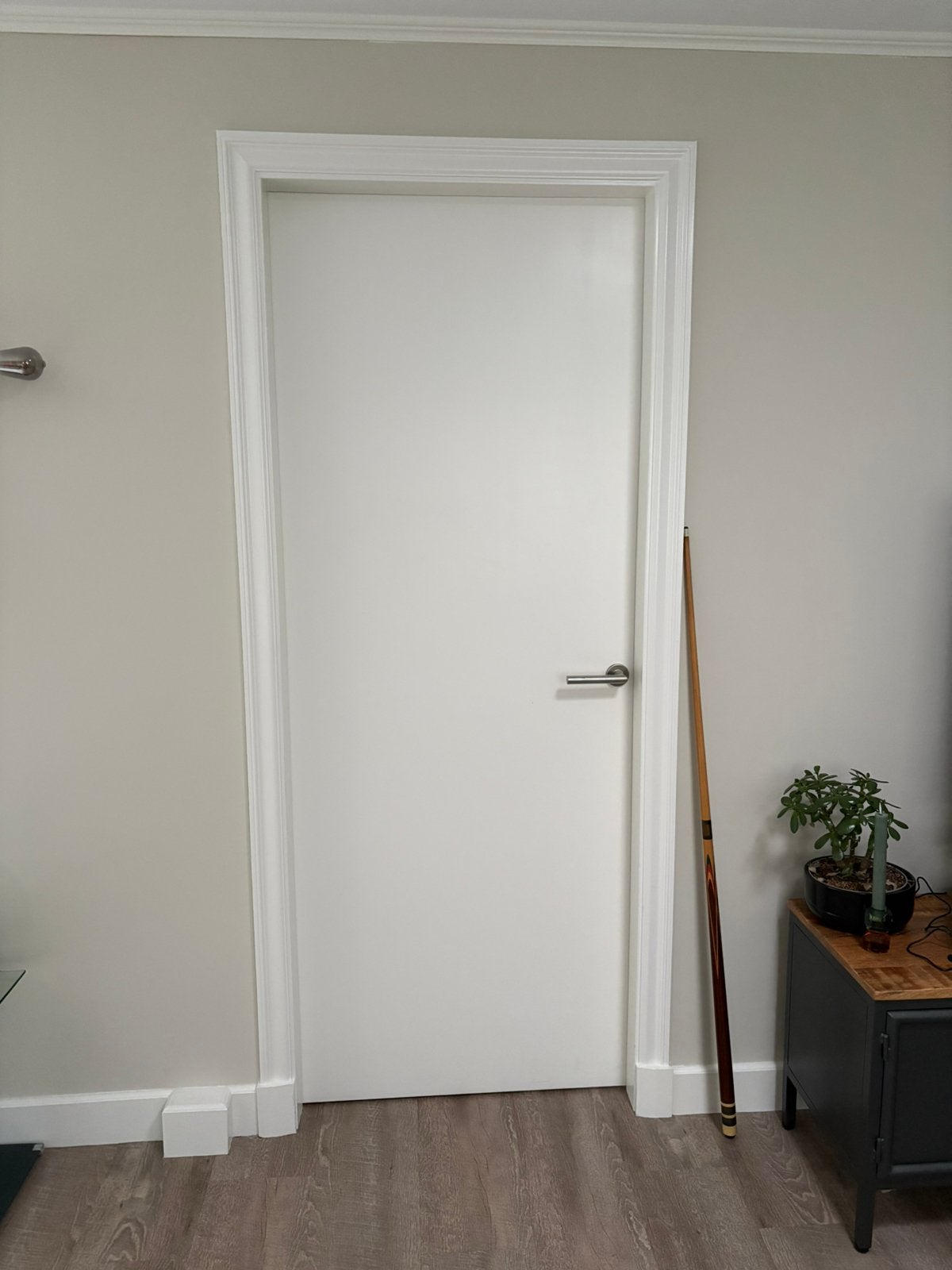 Set van 2 witte binnendeuren met beslag, Ophalen, 80 tot 100 cm, Binnendeur, Zo goed als nieuw
