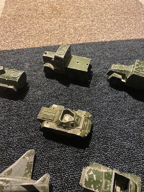 Vintage Dinky Toys Military 7 stuks, Verzenden, Gebruikt, Auto, Dinky Toys