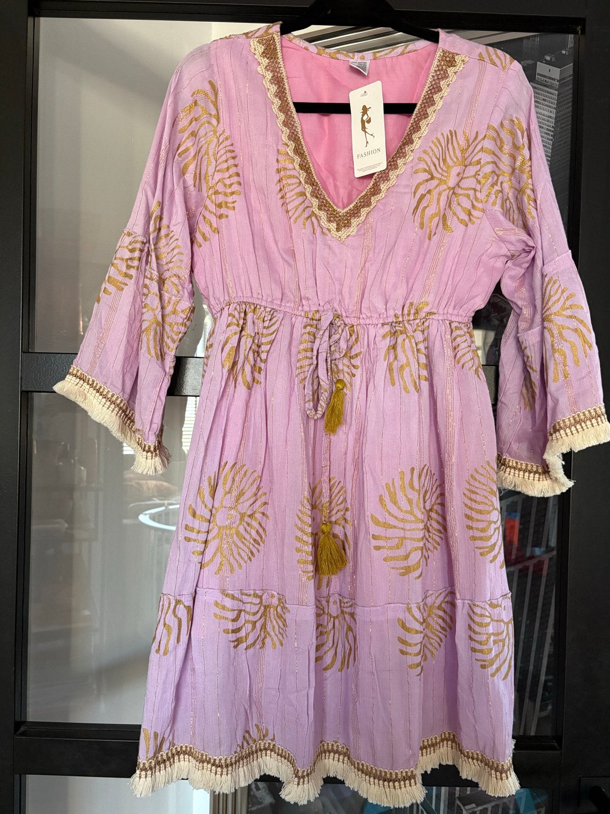 Lila jurk boho M/L, Kleding | Dames, Jurken, Maat 38/40 (M), Paars, Nieuw, Ophalen of Verzenden