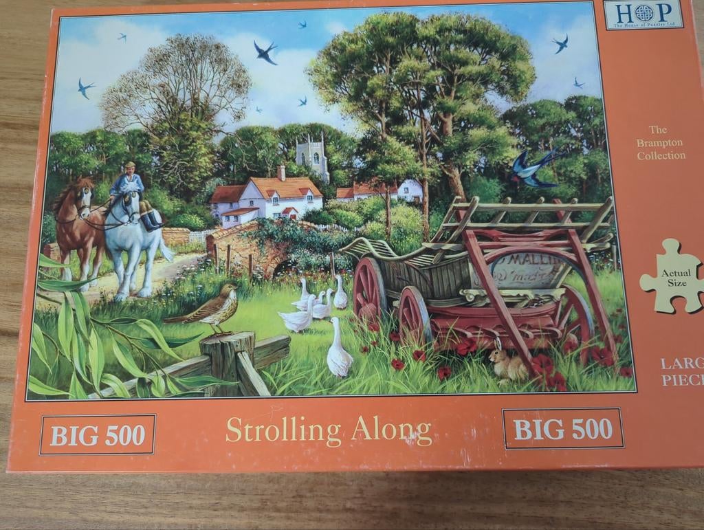 HOP Legpuzzel 'Strolling Along' 500 stukjes, Ophalen of Verzenden, 500 t/m 1500 stukjes, Gebruikt, Legpuzzel
